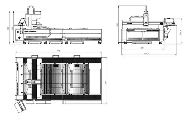 1000W metalplade Cnc fiberlaserskæremaskine