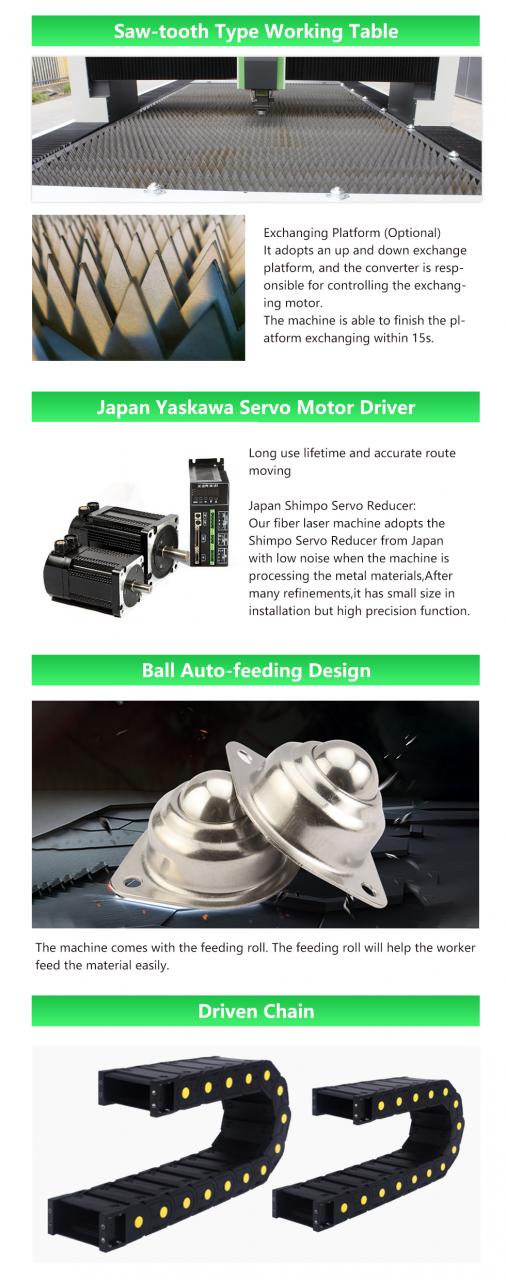 Carbon Iron Aluminum Metal Stainless Steel Cnc Fiber Laser Cutting Machine Carbon Jern Aluminium Metal Rustfrit Stål Cnc Fiber Laser Skæremaskine