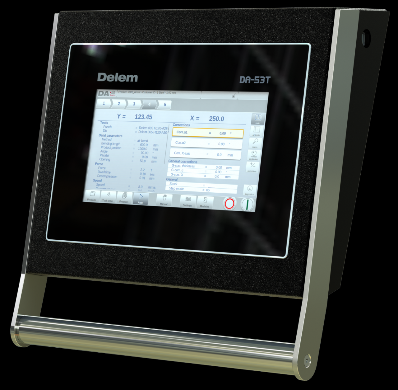 Da-66t Controller Cnc Hydraulisk kantpresse Pris Med 3d Touch Screen System