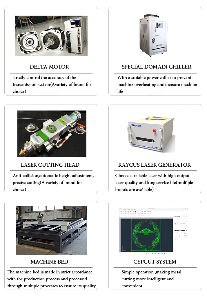 High Power Precision 1000w 1500w 2000w China Fiber Laser Cutting Machine Højeffektpræcision 1000w 1500w 2000w Kina fiberlaserskæremaskine