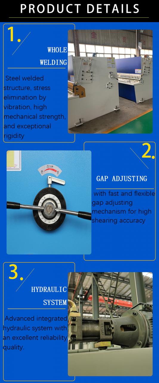 Hydraulisk guillotinesaksmaskine Qc12y 8*6000 mm Guillotine Industriel metalplade aluminium rustfrit stål skæreskære M