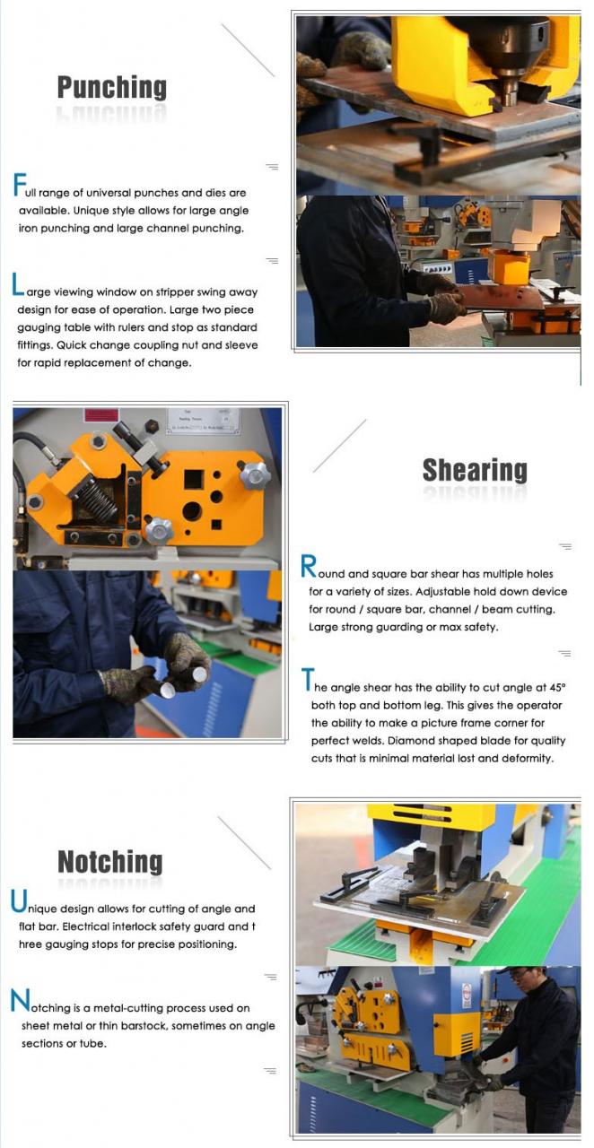 Hydraulisk Ironworker 25 tons håndværktøj Hydraulisk kombineret stanse- og skæremaskine