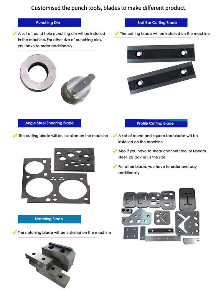 Hydraulic Ironworker 25 Ton Hand Tools Hydraulic Combined Punching And Cutting Machine Hydraulisk Ironworker 25 tons håndværktøj Hydraulisk kombineret stanse- og skæremaskine