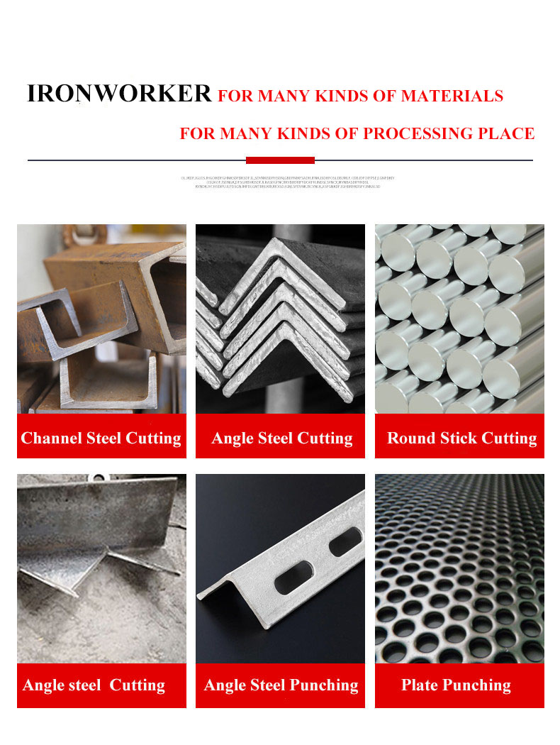 Hydraulic Ironworker 25 Ton Hand Tools Hydraulic Combined Punching And Cutting Machine Hydraulisk Ironworker 25 tons håndværktøj Hydraulisk kombineret stanse- og skæremaskine